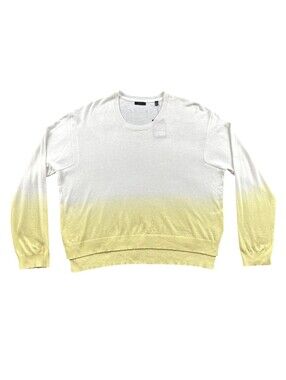 NEW ATM Anthony Thomas Melillo Dip Dye Crewneck Knit Sweater Large